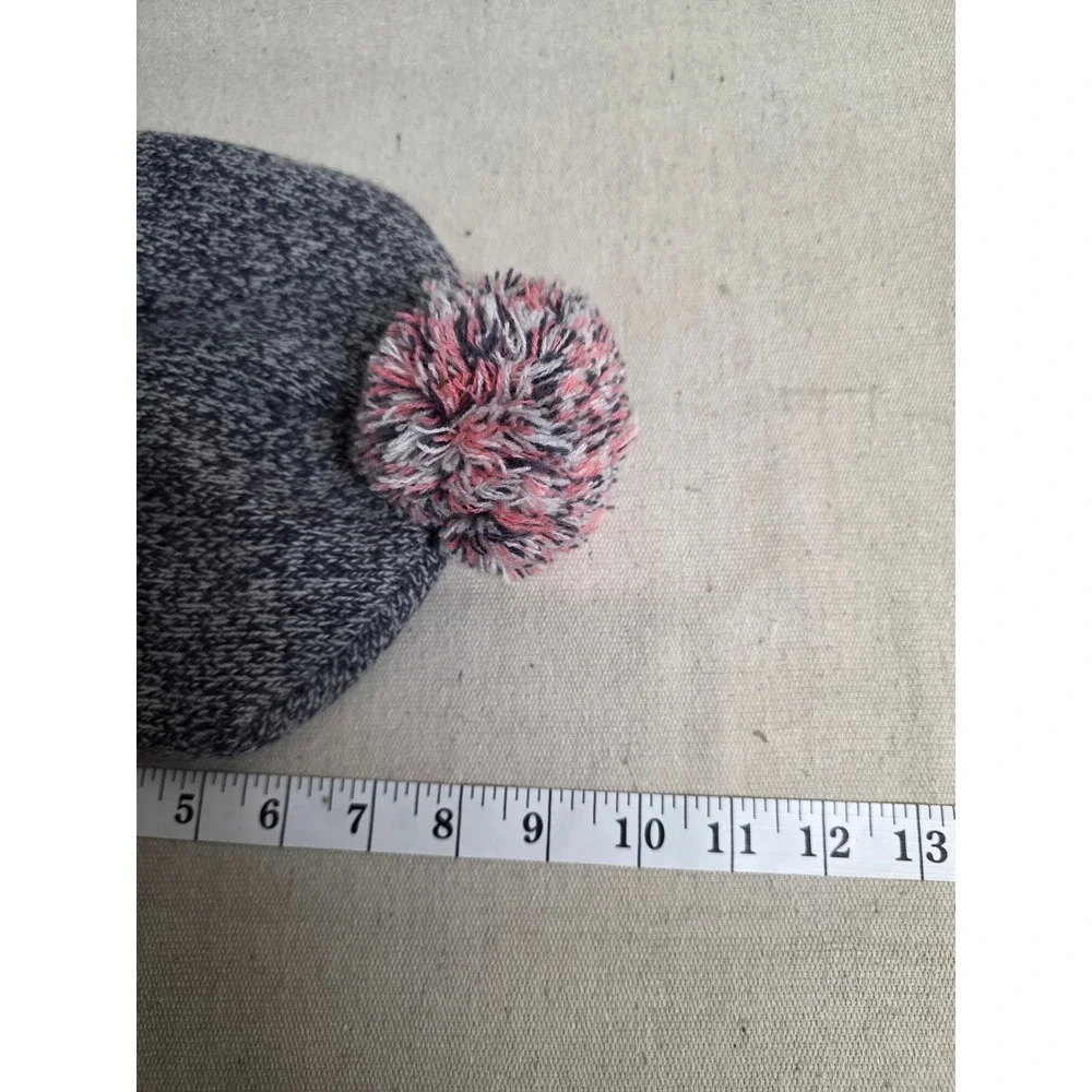 Besties Marled Grey Melange Knit Pom Pom Beanie Hat UB163118 One‎ Size